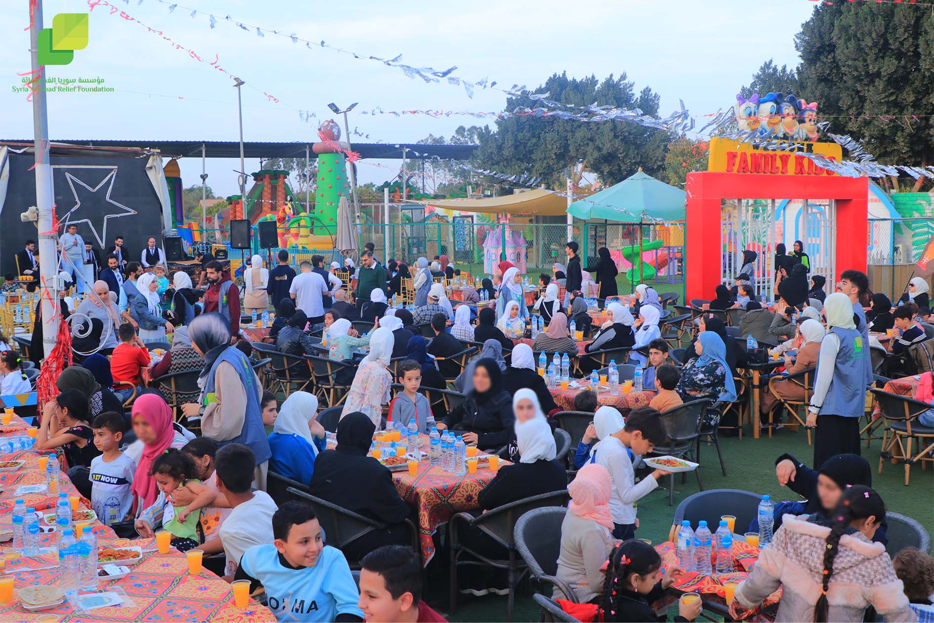 A group Iftar for orphans in Al-Obour city
